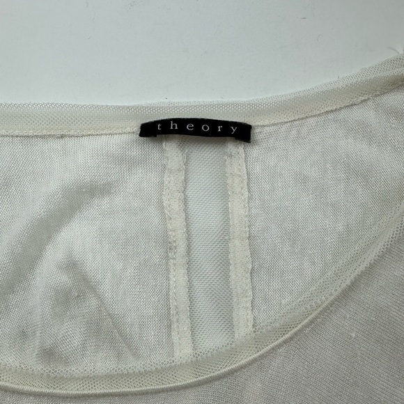 Theory Oversized Linen Blend Blouse SMALL Kimono Drape Sleeve Beach Boho - Picture 3 of 7